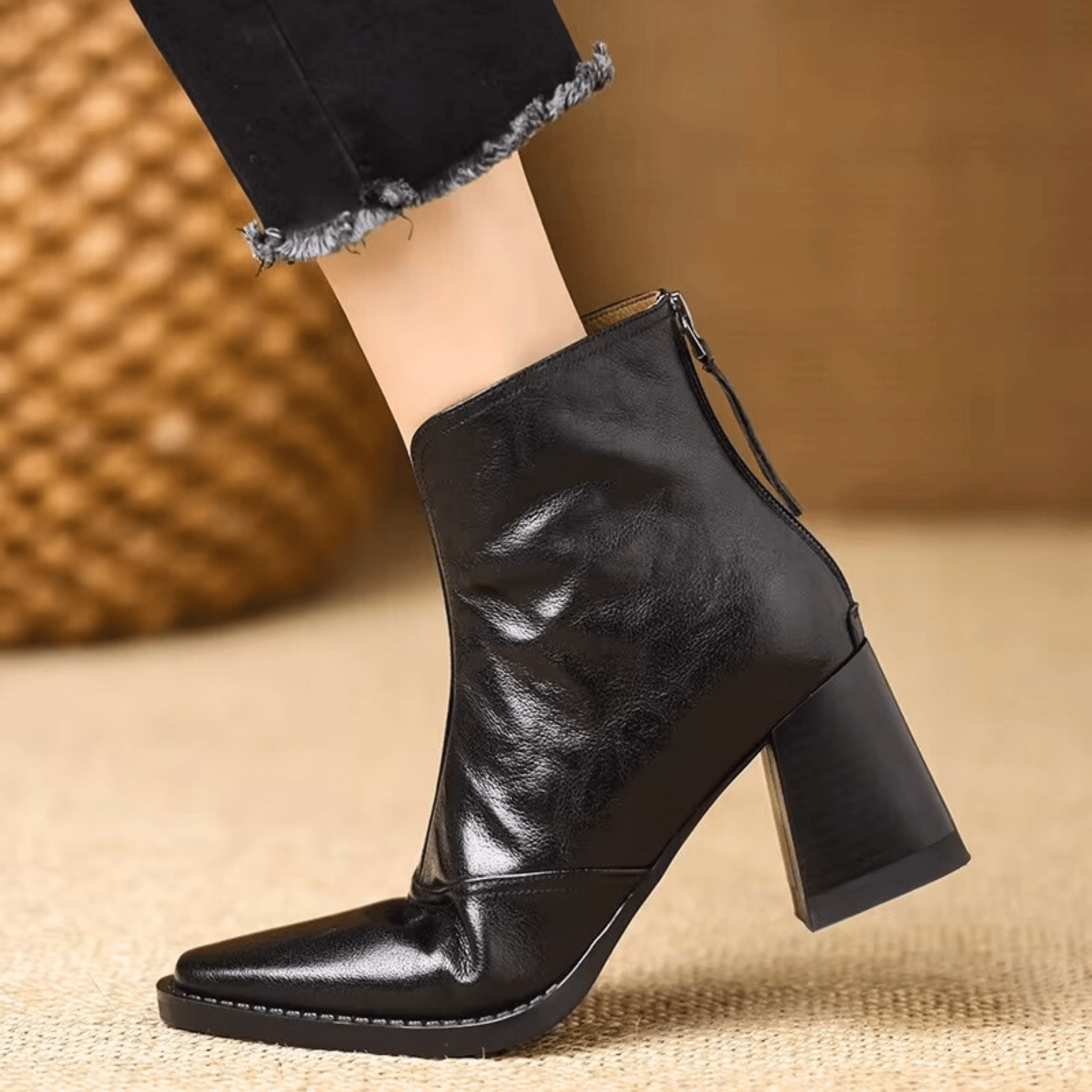 Rosa Black Ankle Boots