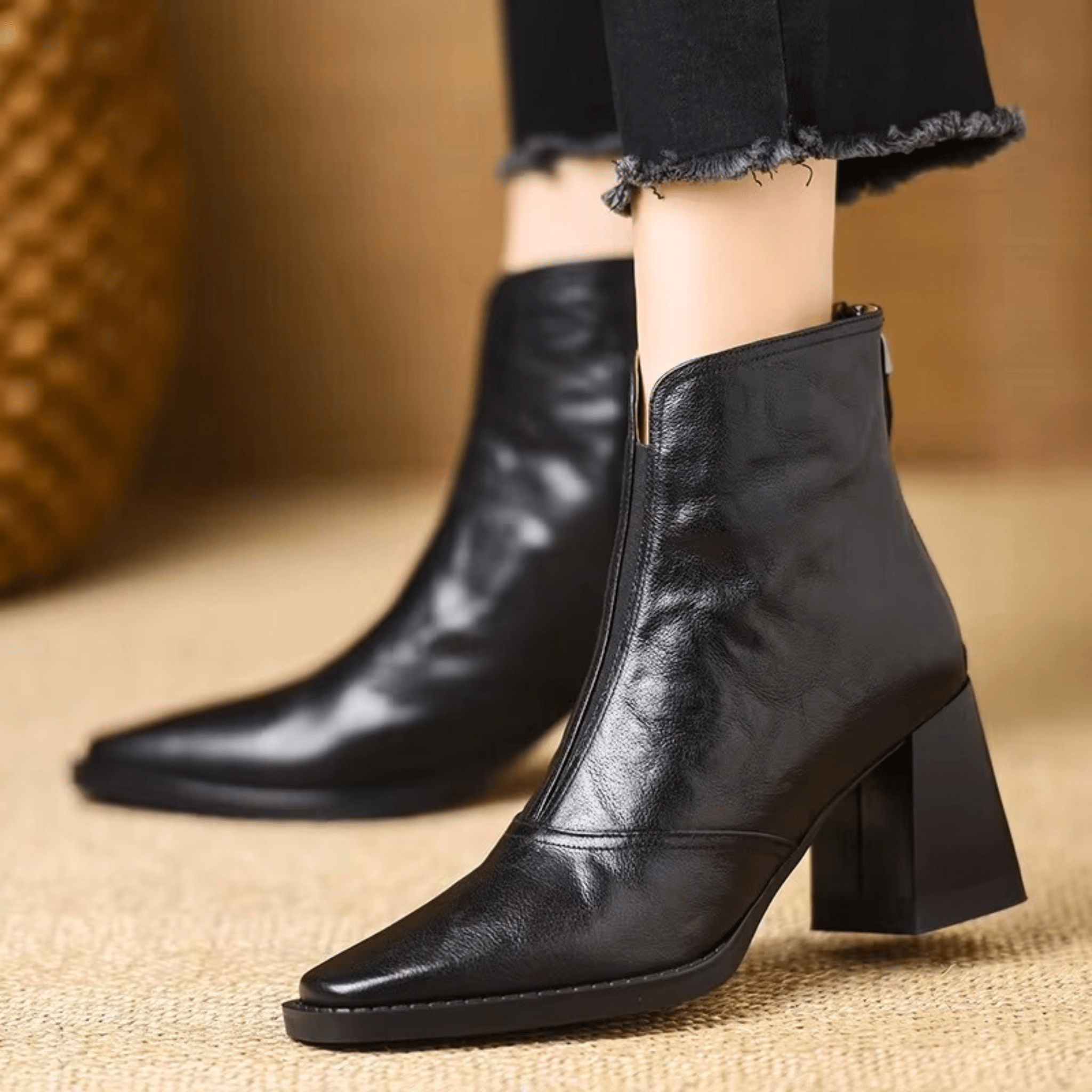 Rosa Black Ankle Boots