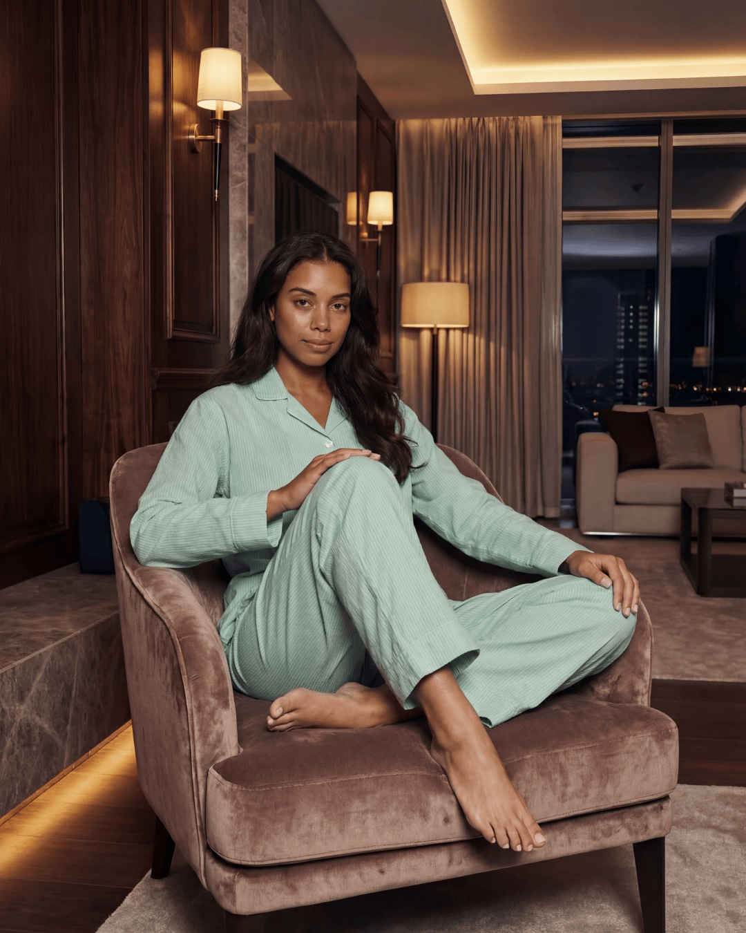 Élise Striped Pyjama Set